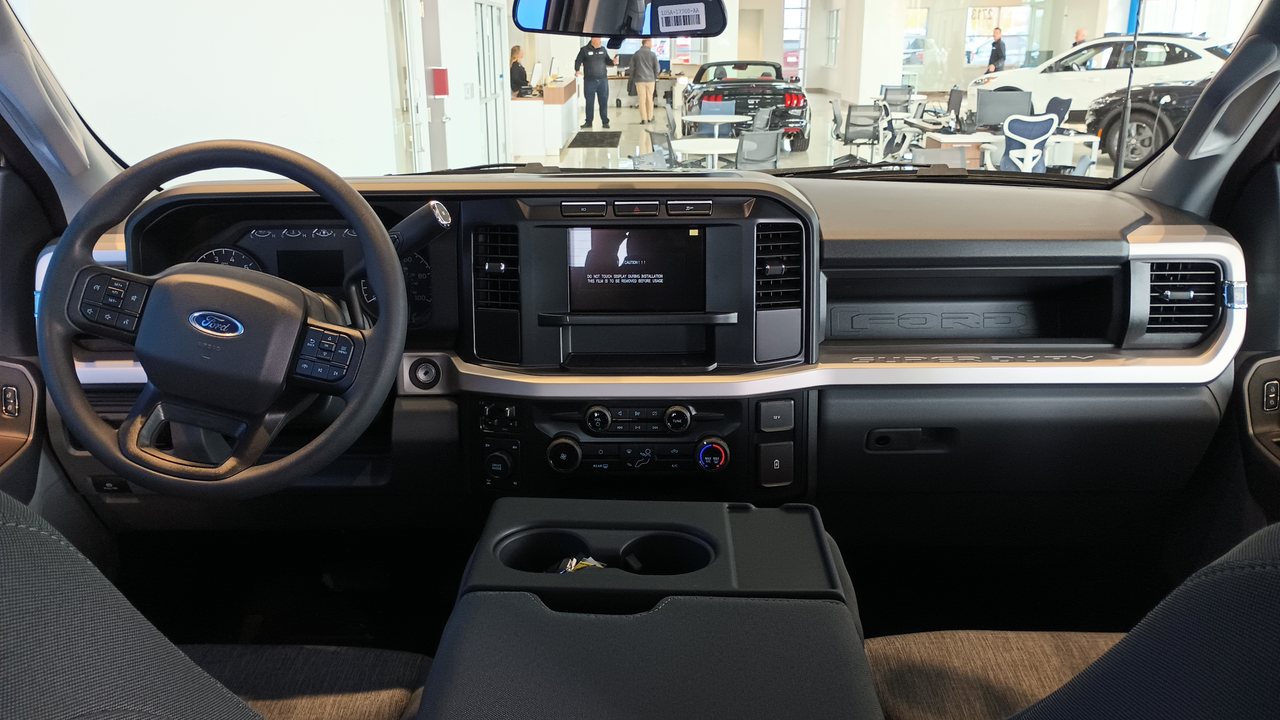 Dashboard and instrument cluster of a 2023 Ford F-250 Super Duty XL