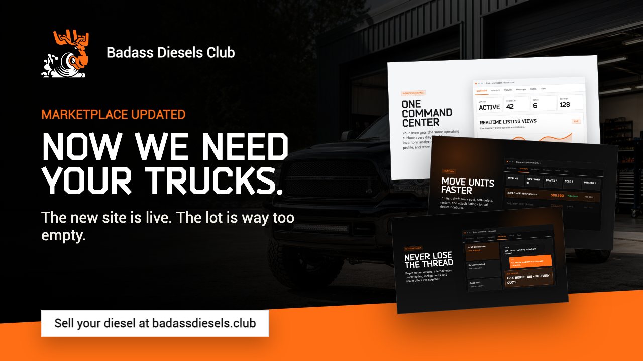 We’re Live: Welcome to Badass Diesels Club