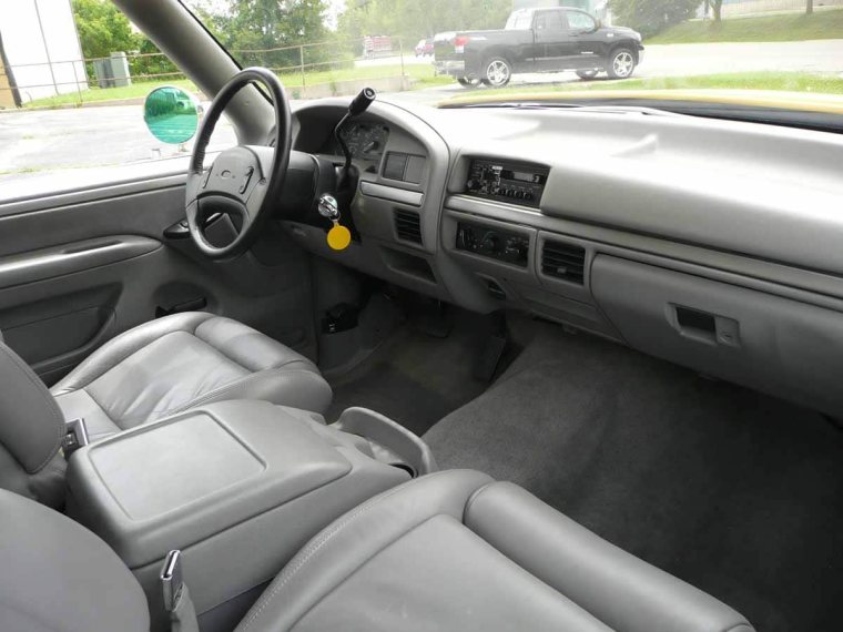 Interior of the 1994 Ford Power Stroke Concept Truck with F-Series style dashboard and seats
